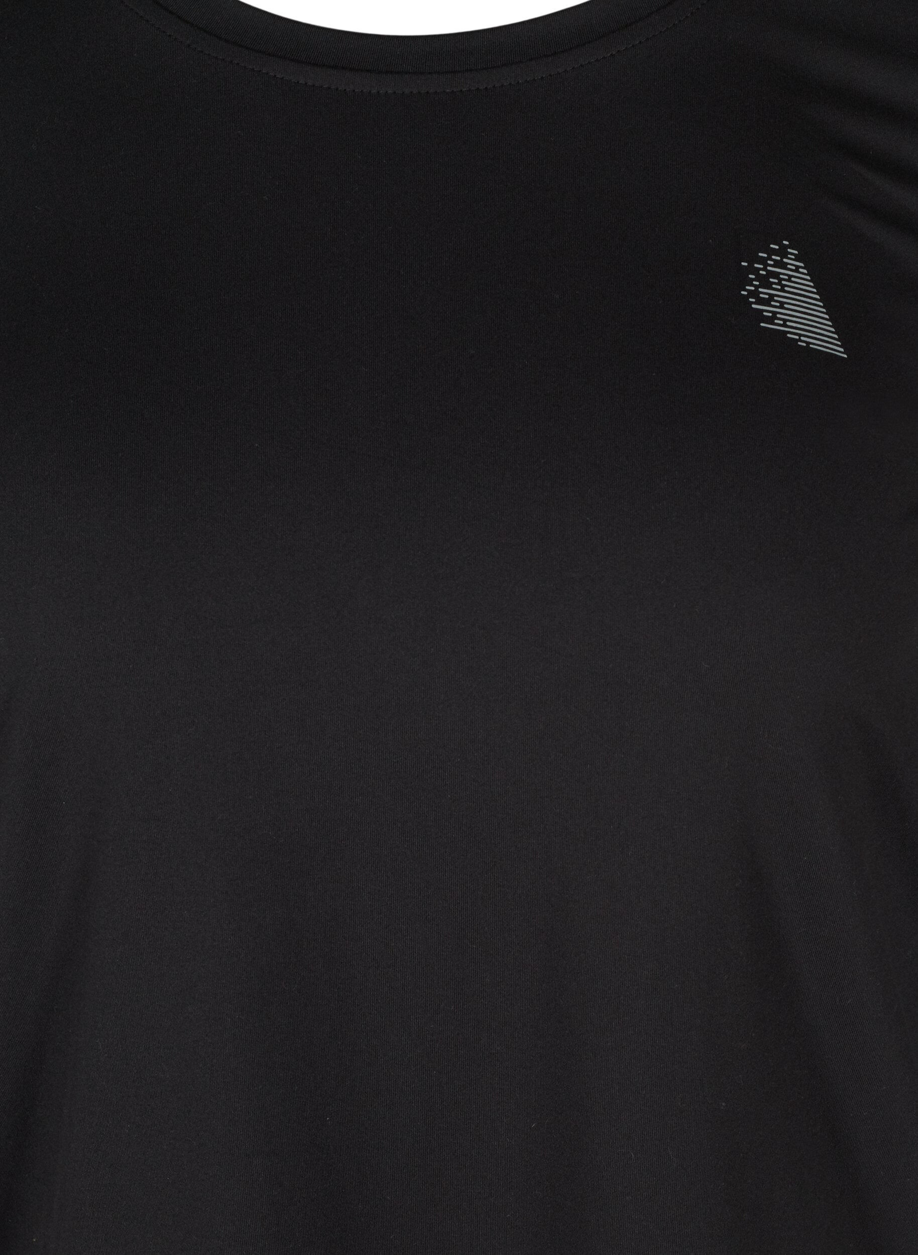 ZizziSporttop met 3/4 mouwen, Zwart, Packshot image number 2