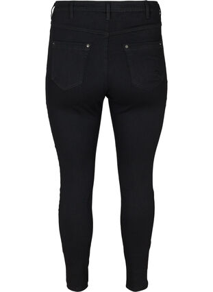 Cropped Amy jeans met hoge taille en ritssluiting, Black, Packshot image number 1