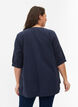 FLASH - Katoenen blouse met halflange mouwen, Navy Blazer, Model image number 1