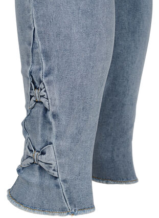 Cropped Amy jeans met strikjes, Light blue, Packshot image number 3