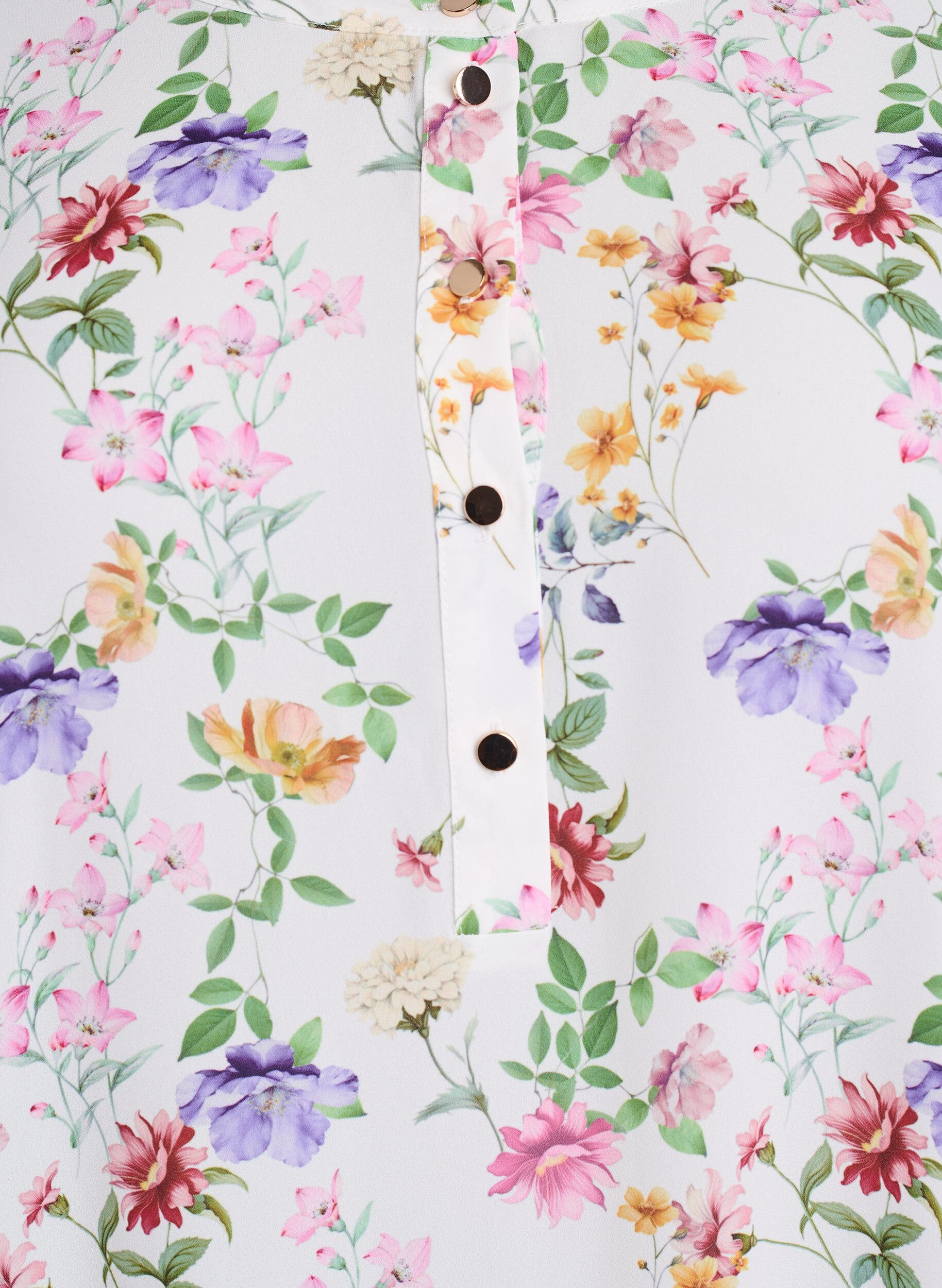 Zizzi Gebloemde midi-jurk met 3/4-mouwen, Roze, Packshot image number 2