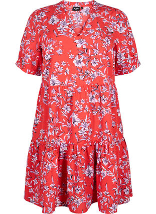 Flash - Bedrukte A-lijn jurk, Poinsettia Flower, Packshot image number 0