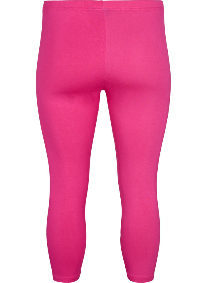 Basic 3/4 legging in viscose, Roze, Packshot image number 1