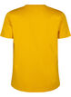 Basic katoenen T-shirt met ronde hals, Geel, Packshot image number 1