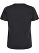 T-shirt van biologisch katoen met rockprint, Zwart, Packshot image number 1