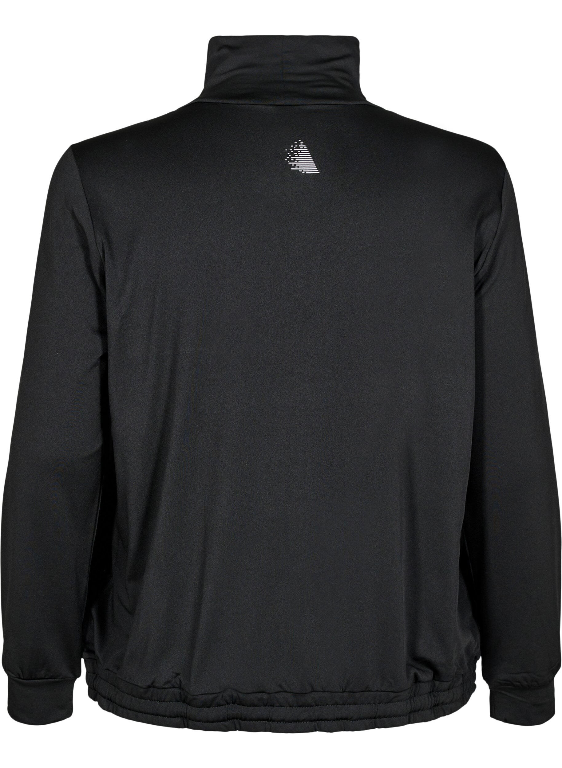 Zizzi Workout top met hoge hals, Black, Packshot image number 1
