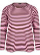 Gestreepte blouse met lange mouwen, Roze, Packshot image number 0