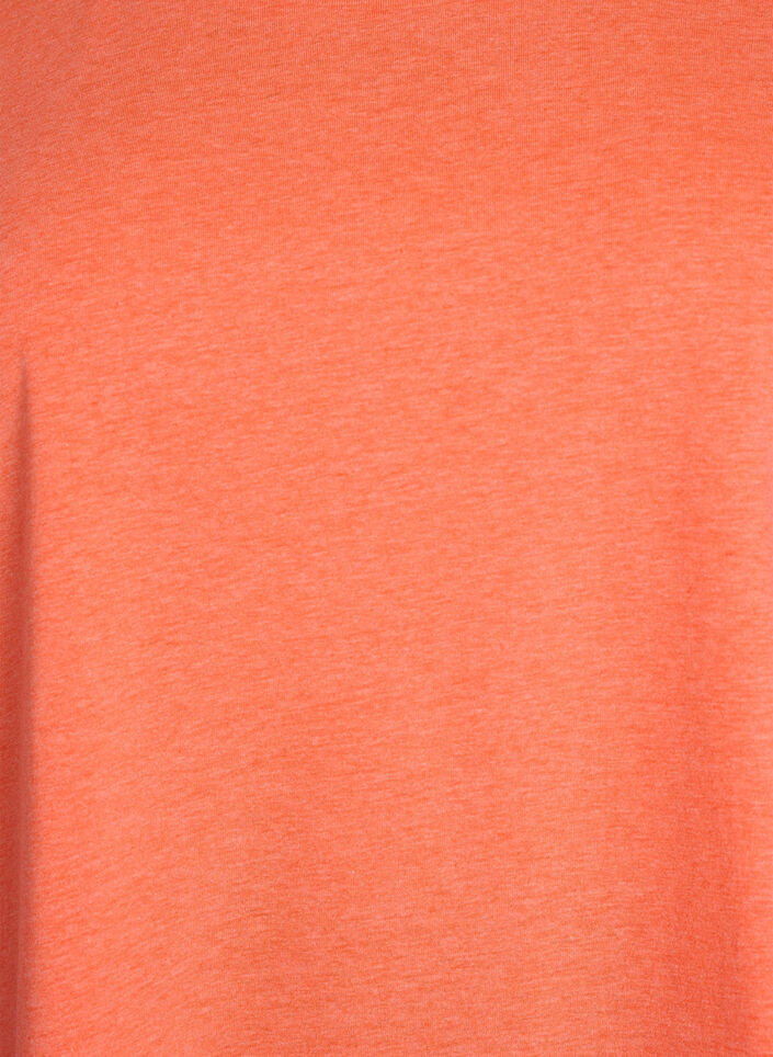 T-shirt van katoen in neon kleur, Oranje, Packshot image number 2