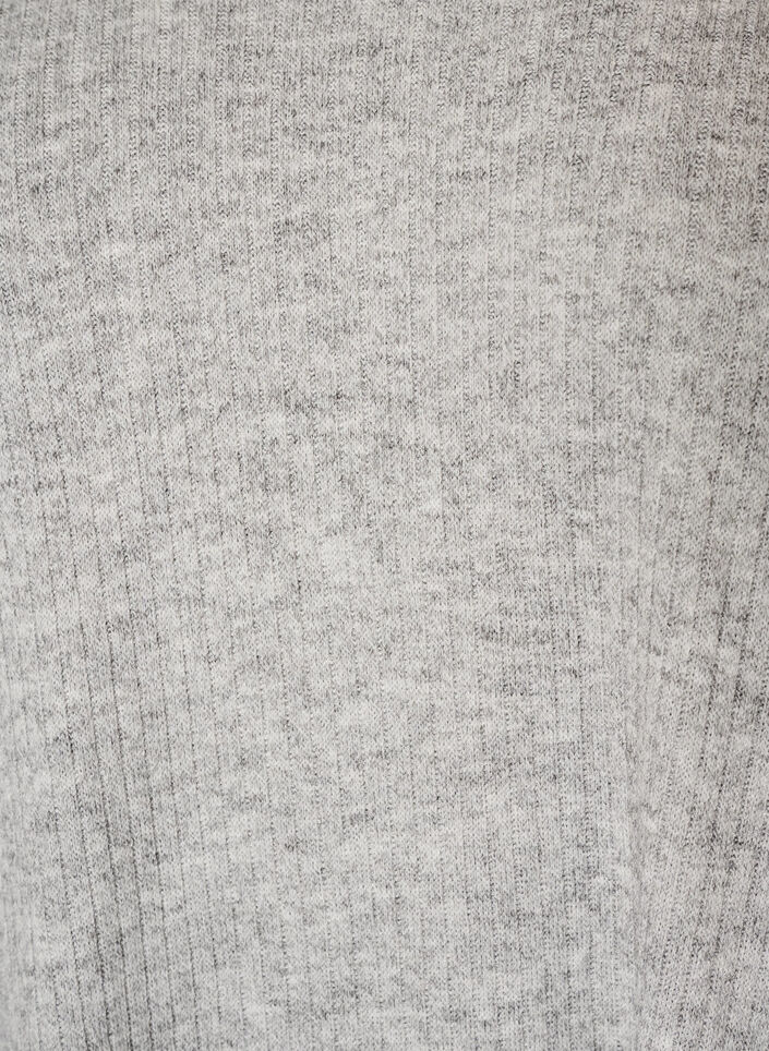 Jersey blouse met geribde textuur en V-hals, Grijs, Packshot image number 2