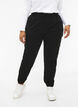 Cargo broek met elastische taille, Black, Model image number 2