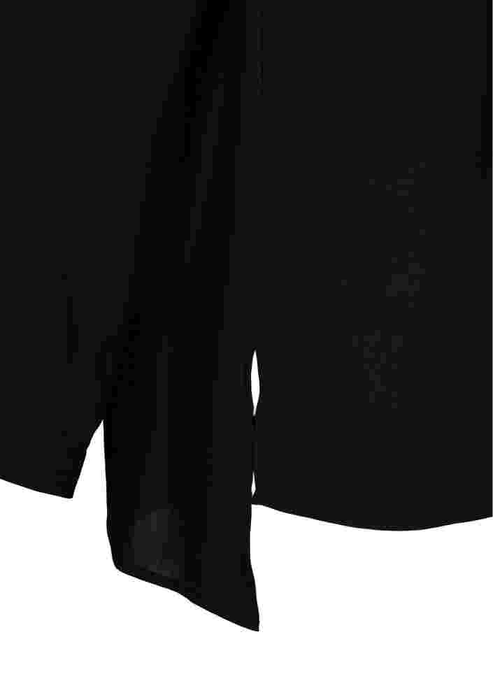 Overhemd met lange mouwen en v-hals, Black, Packshot image number 3
