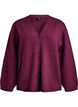 Cardigan met V-hals en wijde mouwen, Donker Bordeaux, Packshot image number 0