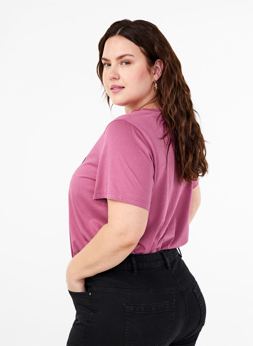 Katoenen T-shirt met tekstmotief, Malaga W. ALASKA, Model image number 1