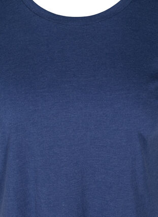 T-shirt met mix van katoen, Twilight Blue Mel., Packshot image number 2