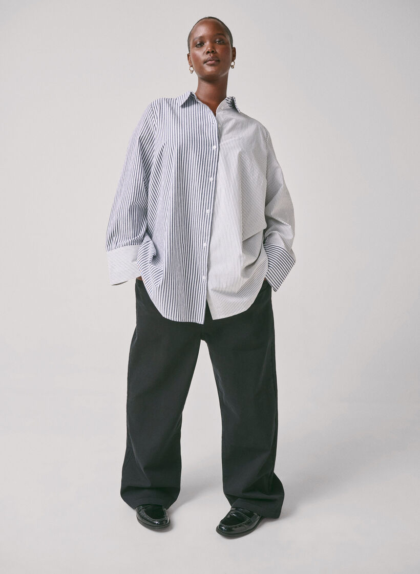 Gestreept shirt met lange mouwen, Lava Smoke Stripe, Image image number 1