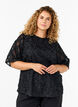 Blouse met harlekijnpatroon, Black, Model image number 0