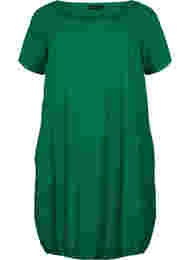 Katoenen jurk met korte mouwen, Verdant Green