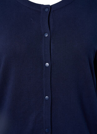 Geribd vest met knoopsluiting, Navy Blazer, Packshot image number 2