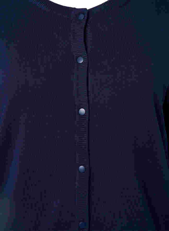 Geribd vest met knoopsluiting, Navy Blazer, Packshot image number 2