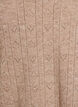 Gebreide blouse met korte mouwen en pointellepatroon, Beige, Packshot image number 2