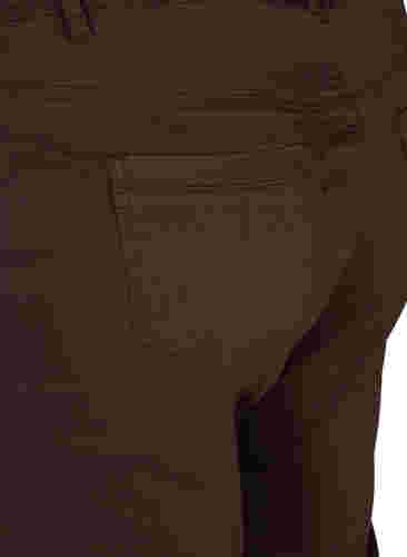 Nauwsluitende capri broek met splitjes, Dark Brown, Packshot image number 3