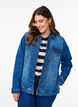Denimjack met een klassieke snit, Blauw, Model image number 0