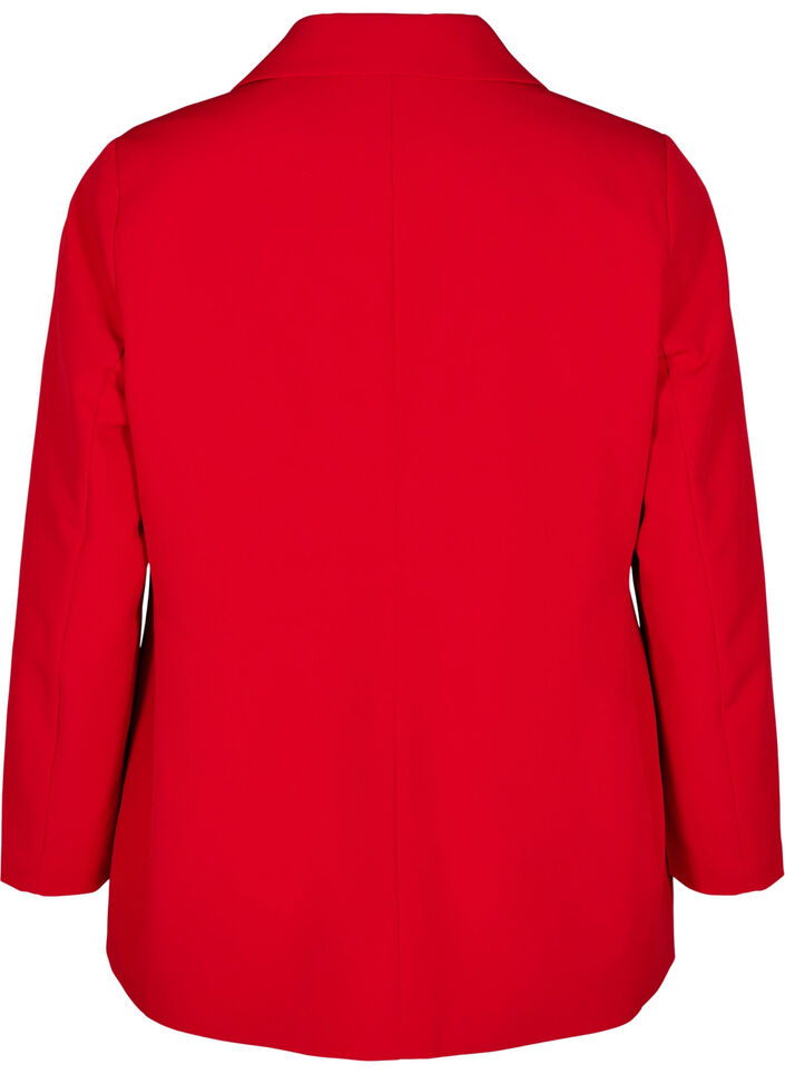 Klassieke blazer met knoopsluiting, Rood, Packshot image number 1