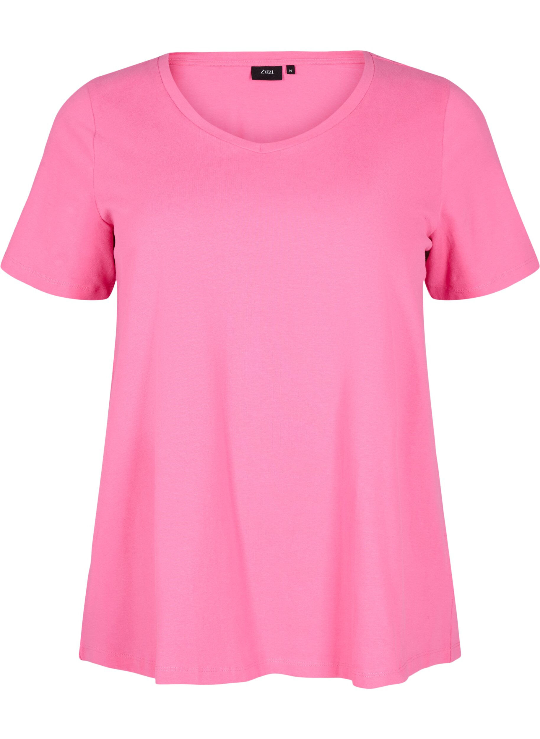 ZizziEffen basic T-shirt van katoen, Roze, Packshot image number 0