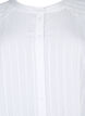 Lang viscose shirt met gestreepte structuur, Bright White, Packshot image number 2