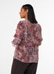 Blouse met paisleyprint en ruchesdetails, Paars, Model image number 2