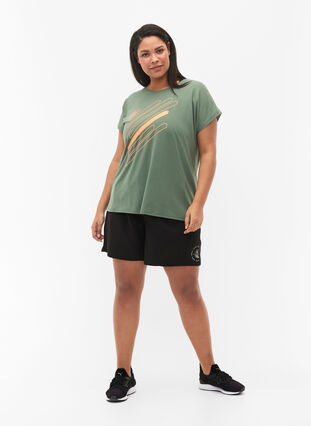 Trainings-T-shirt met korte mouwen en print, Laurel W. w. Print, Model image number 2