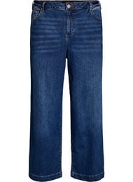 Kiana jeans met een straight-fit en hoge taille, Blauw