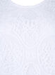 Kanten feestjurk met korte mouwen, Bright White, Packshot image number 2