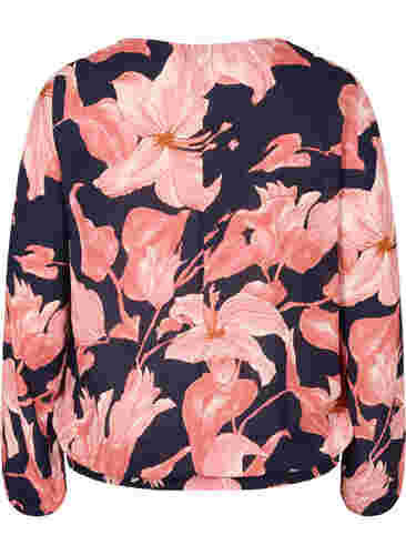 Viscose blouse met smok, N. Sky Sketch Flower, Packshot image number 1