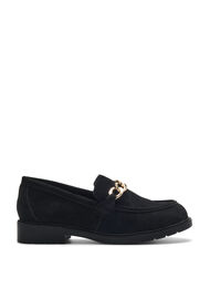 Wijde loafers, Black