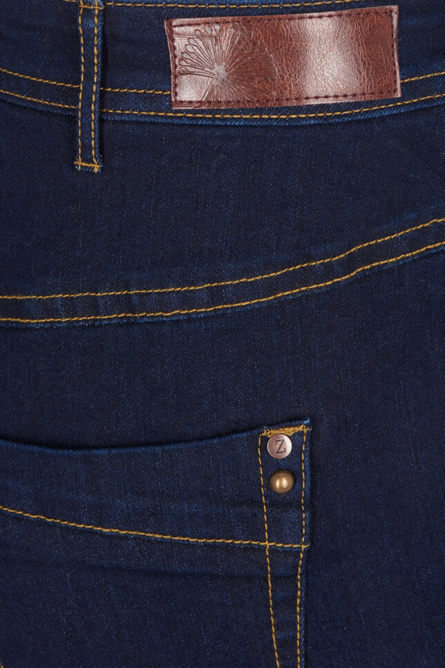 Slim fit Vilma jeans met hoge taille, Blauw, Packshot image number 3
