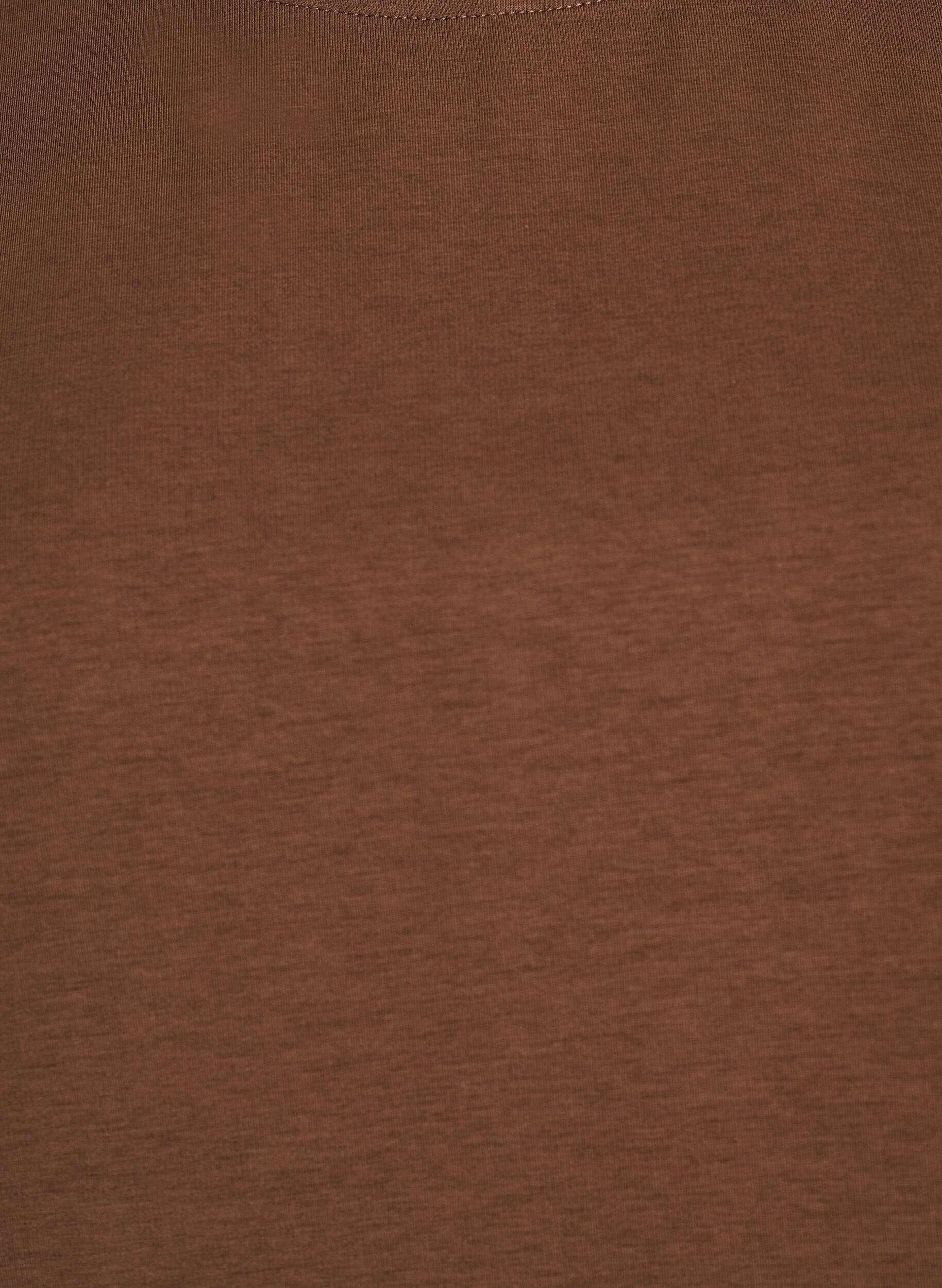 ZizziPeplum blouse met ellebooglange mouwen, Bruin, Packshot image number 2