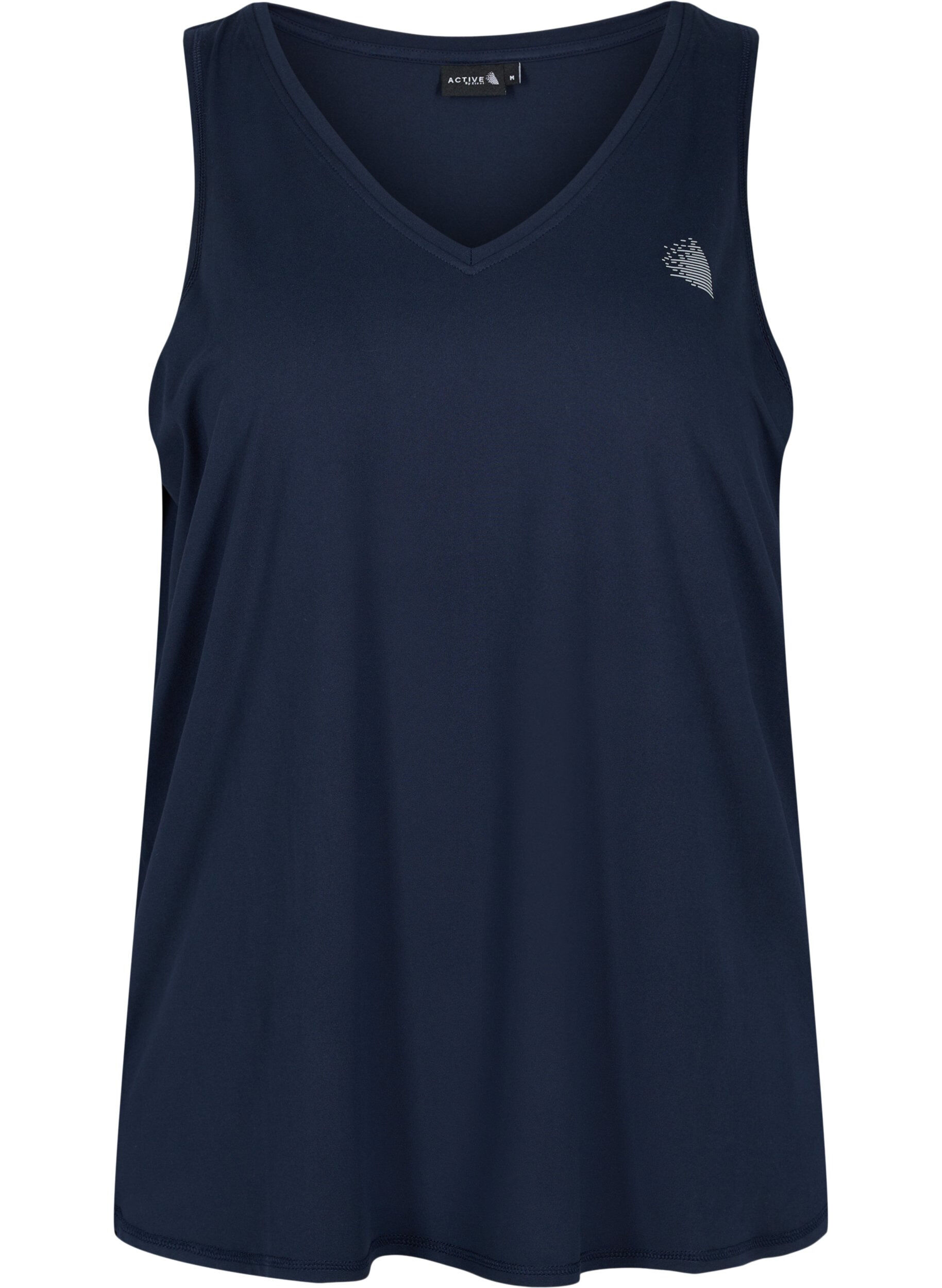 Zizzi Sporttop met v-hals, Blauw, Packshot image number 0