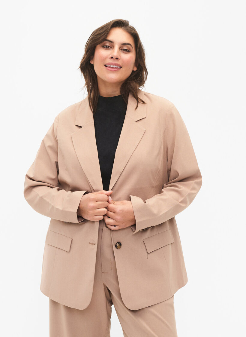 Klassieke blazer met knoopsluiting, Amphora, Model image number 0