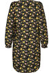 Jurk van viscose met patroon en lange mouwen, Zwart, Packshot image number 1