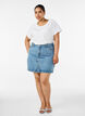 Katoenen T-shirt met haakdetail, Wit, Model image number 1