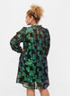 Jurk van viscose met bloemen en lurex structuur, Black w. Green Lurex, Model image number 1
