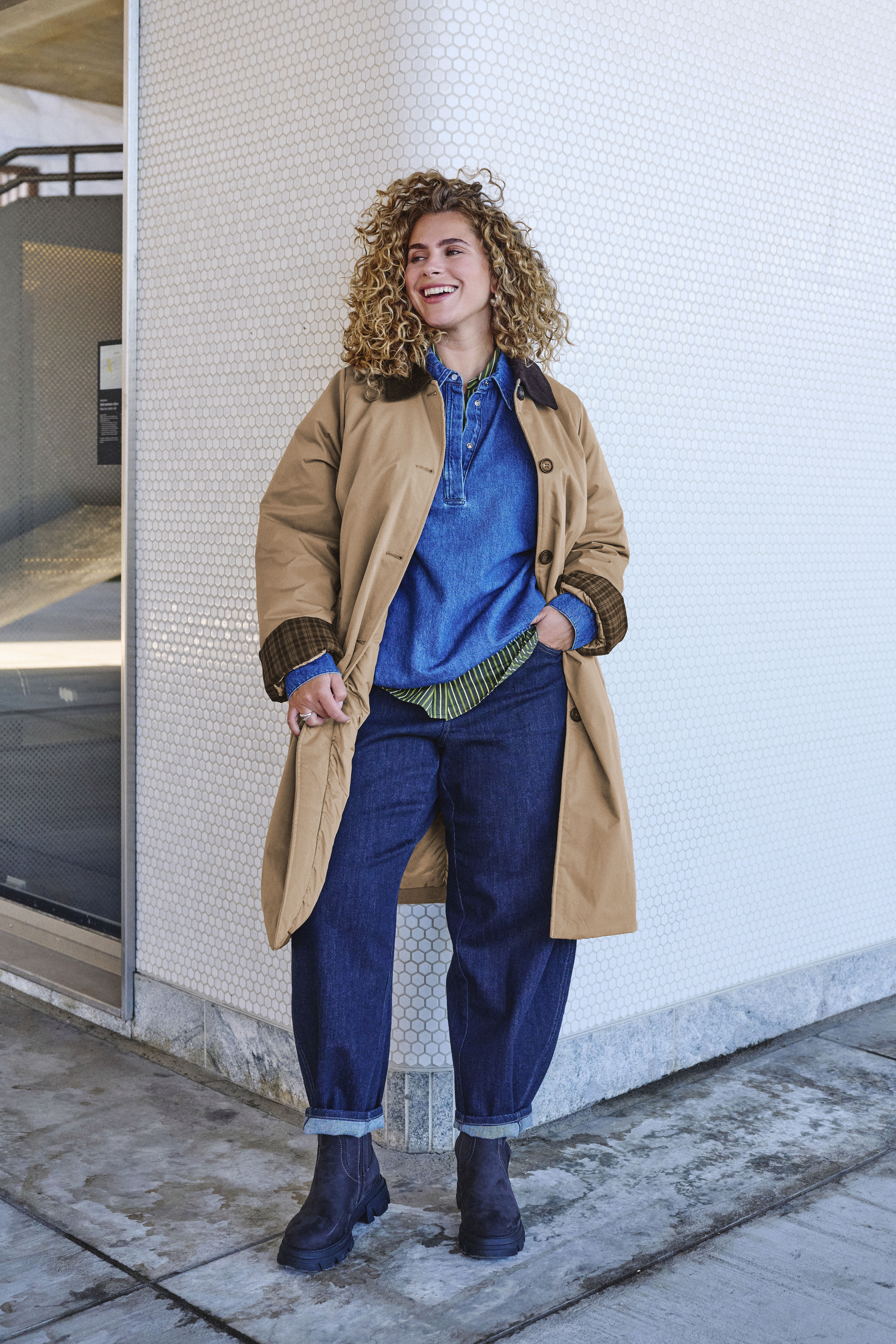 ZizziOntspannen denim met pit, , Model