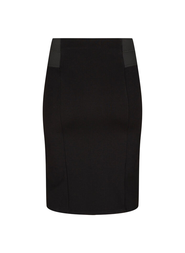 Nauwsluitende rok met elastiek in de taille, Zwart, Packshot image number 1