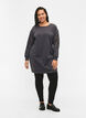 Sweater-jurk met geborduurde details, Dark Grey, Model image number 2