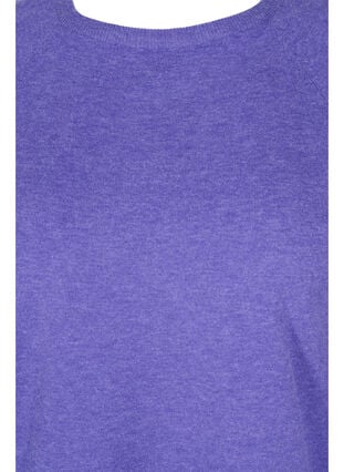 Gemêleerde gebreide trui, Purple Opulence Mel, Packshot image number 2