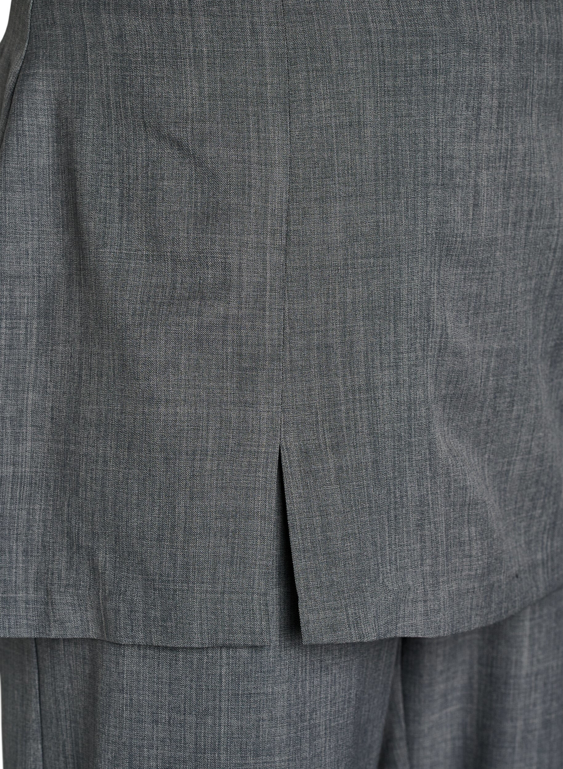 Zizzi Straight-fit broek met rok, Grijs, Packshot image number 2