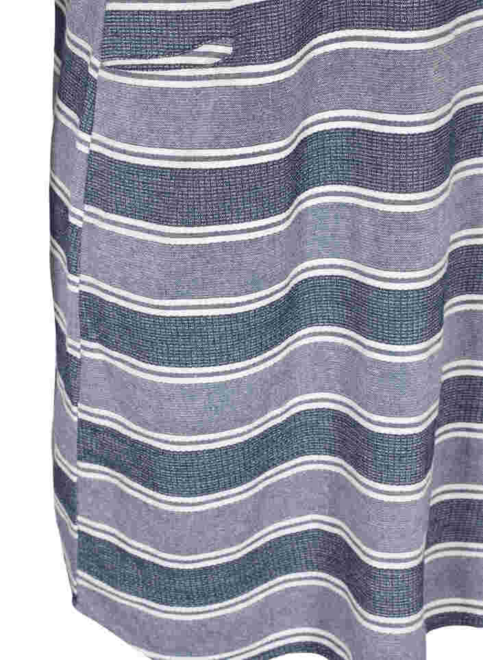 Gestreepte jurk met korte mouwen, Blue Stripe, Packshot image number 3