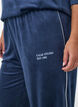 Veloursbroek met contrasterende biezen, Blauw, Model image number 2