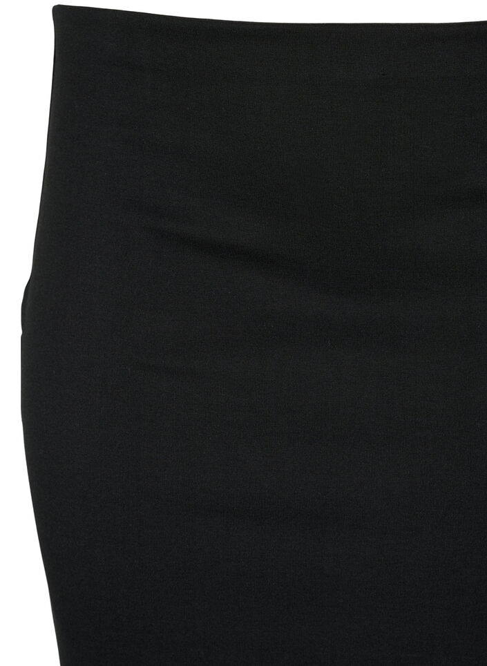 Nauwsluitende rok van viscose met split, Black, Packshot image number 2